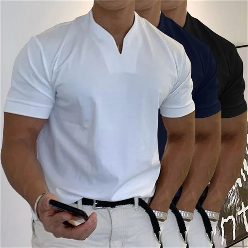 โฐ Now only 50% off! ๐ Men Gentlemans Business Short Sleeve Fitness T-shirt