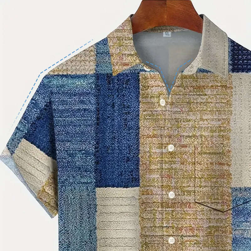 ๐๐จ Men's Contrast Color Pattern Shirt