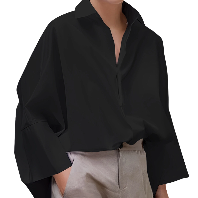 Women's Loose Fit Button-Down Shirt