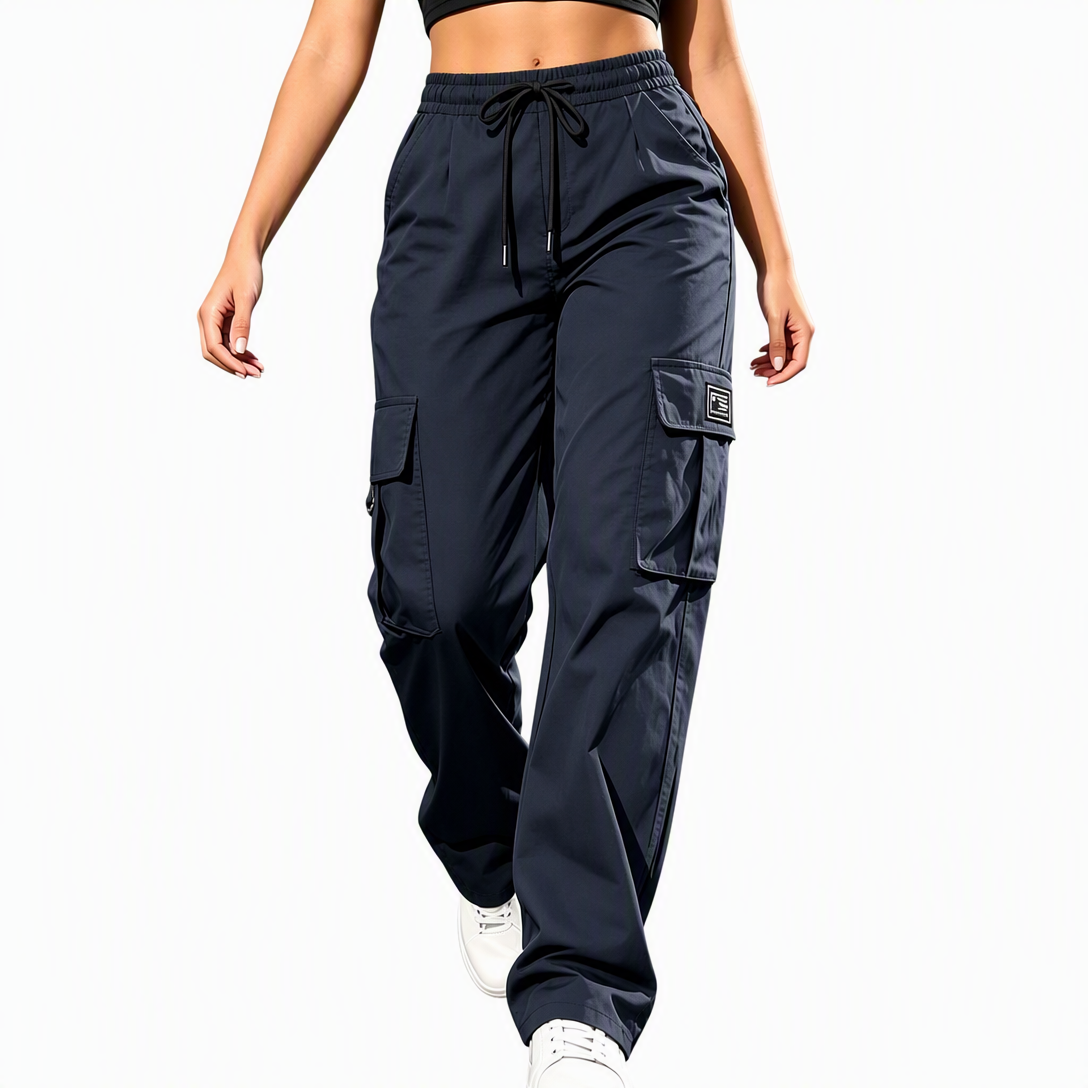 โฐ Last Day of the Sale โ 50% OFF โจ๐ Roomy Pockets, Easy-Moving Fit | Women's Drawstring Cargo Pants
