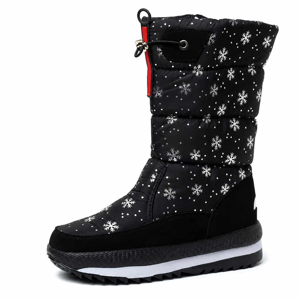 ✈️ Women's High‑Top Winter Snow Boots, Waterproof Non‑Slip Tall Boots with Thick Plush Lining & Thick Sole for Outdoor Snowy Days👢