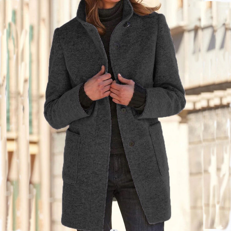 ⏰ Seasonal changeover sale: 50% off – quality at half the price! ✨Women's Vintage Stand Collar Woolen Coat