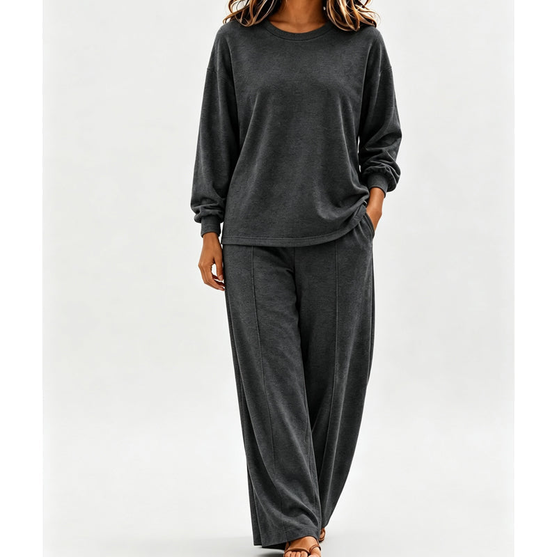 🎉The Lowest Price But The Best Quality!🔥Women's Relaxed Top & Wide Leg Pants 2-Piece Set