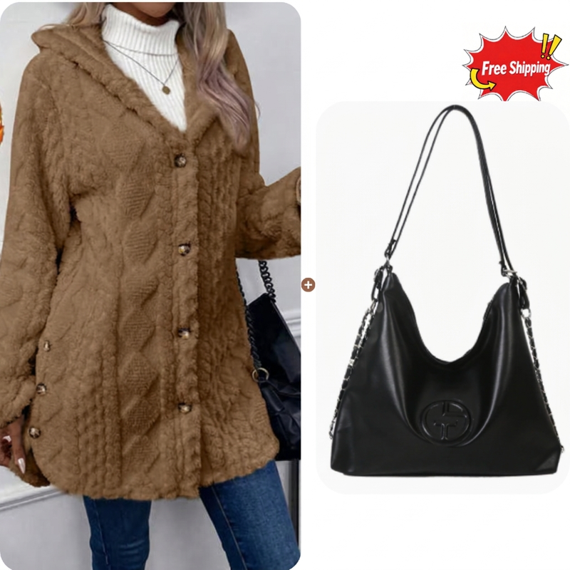 ⏳Limited-time offer: 50% off⏰Diamond-patterned women's warm hooded outerwear🎁