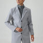 Herren einreihige einfarbige Jacke mit Schnalle