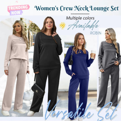 ⏳Limited-time 50% off⏰Women's Crew Neck Top & Drawstring Pants Set👚👖