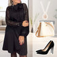 💖👗Pailletten-Patchwork-Krawattenkleid für Damen