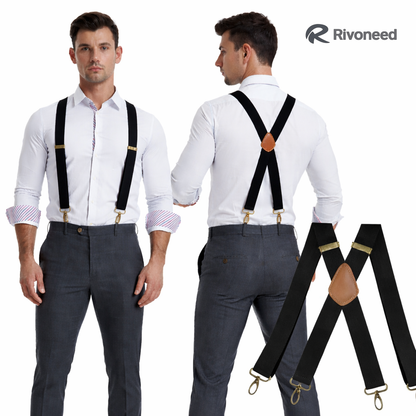 📢LAST DAY BUY 2 GET 1 FREE!⏰Men's X-Back Suspenders with Hook Clips
