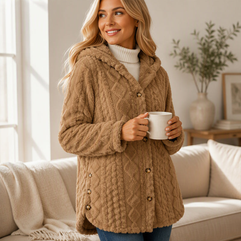 ⏳Limited-time offer: 50% off⏰Diamond-patterned women's warm hooded outerwear🎁