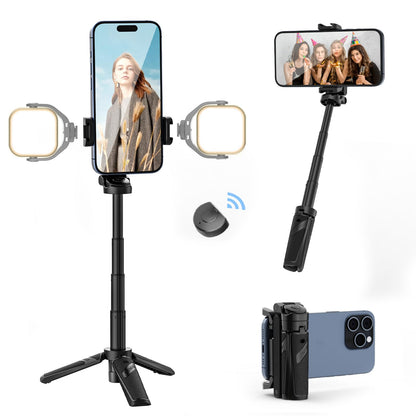 Ausziehbares Selfie Stick Stativ im Taschenformat mit abnehmbarer Fernbedienung