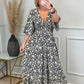 Leopardenkleid mit geraffter Taille
