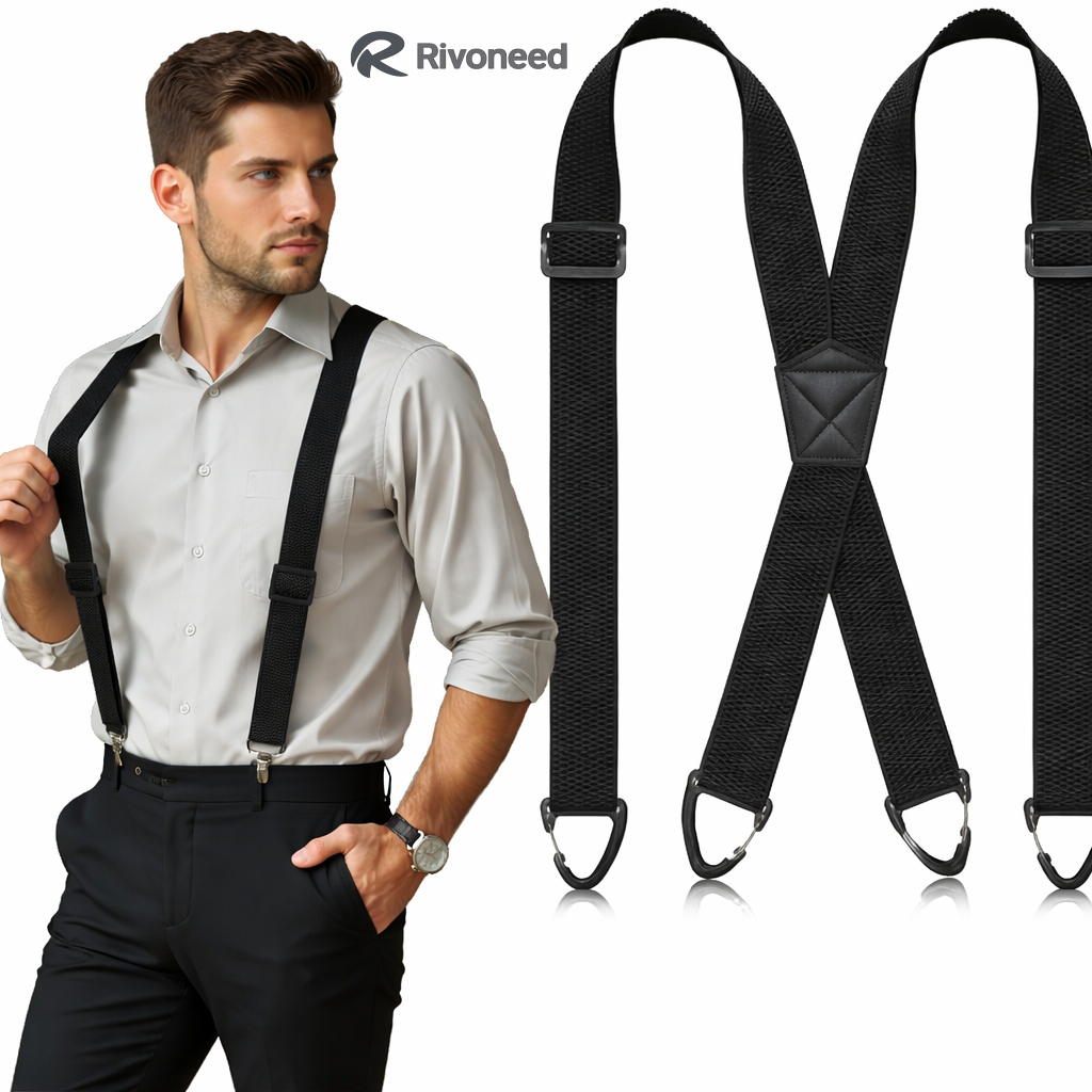 📢LAST DAY BUY 2 GET 1 FREE!⏰Men's X-Back Suspenders with Hook Clips