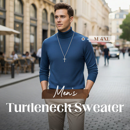 ⏳ Hot Sale!  ⏰Men's Solid Color Premium Turtleneck Sweater👔