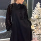💖👗Pailletten-Patchwork-Krawattenkleid für Damen