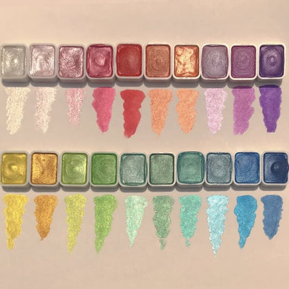 🎨20 Pailletten Aquarellmalerei Set