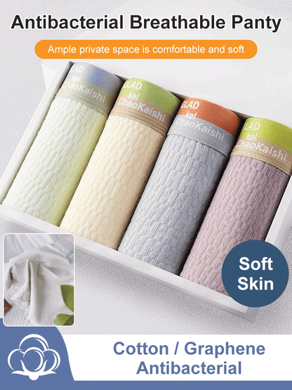 🎉Bubble Cotton Men's Boxer Briefs Antibacterial Breathable Sweat Absorbent