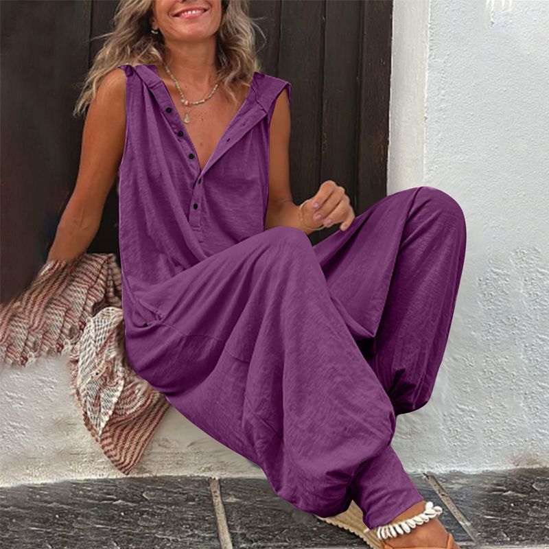 👗 2026 Sale — Over 72,000 Sold!🔥 Women's Relaxed Hooded Sleeveless Jumpsuit – Lightweight & Breathable ☀️
