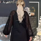 💖👗Pailletten-Patchwork-Krawattenkleid für Damen
