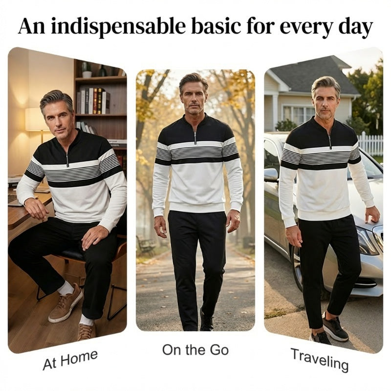 🔥🧵 Men's Graphic Print Pullover & Pants Set – Bold streetwear style. Ultimate comfort for lounging or errands👖