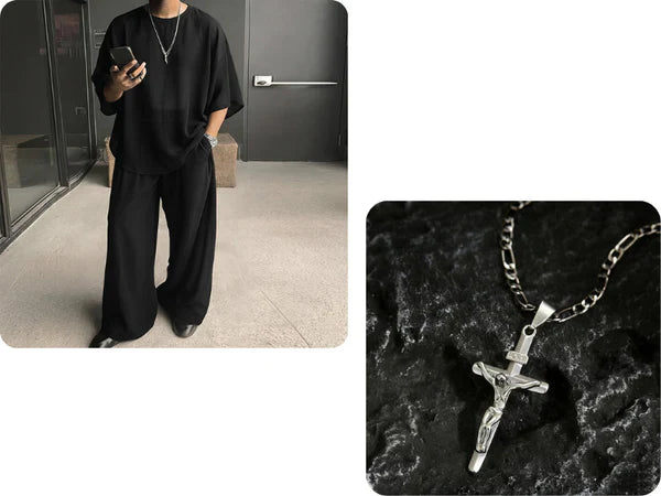 🎁 LIMITED-TIME 50% OFF! 👔 Men's T-Shirt & Wide-Leg Pants 2-Piece Set – Trendy, Comfortable & Ready-to-Wear 💥