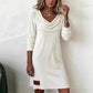👗Women's Long Sleeve Cowl-Neck Knit Dress-Soft Fabric & Flattering Silhouette✅ | Cozy Elegance & Versatile Winter Style✨
