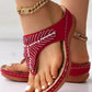 ⏳Frauen lässige Sandalen, Crystal Rome Fashion Clip Toe Hausschuhe
