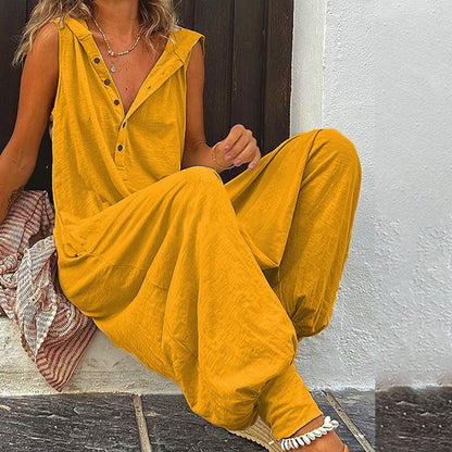 👗 2026 Sale — Over 72,000 Sold!🔥 Women's Relaxed Hooded Sleeveless Jumpsuit – Lightweight & Breathable ☀️