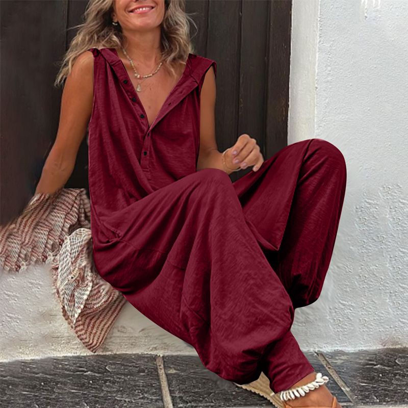 👗 2026 Sale — Over 72,000 Sold!🔥 Women's Relaxed Hooded Sleeveless Jumpsuit – Lightweight & Breathable ☀️