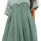 🔥Damen Sommer Plissee Babydoll Kleid mit Taschen