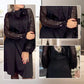 💖👗Pailletten-Patchwork-Krawattenkleid für Damen