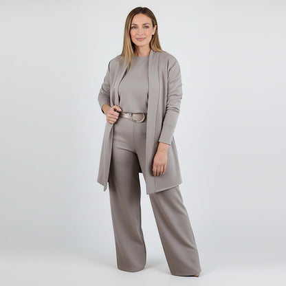 🥳2026 HOT SALE🥳💞50K+ SOLD!🍂💞 Embrace Autumn in Cozy, Polished Style. Elegant Cardigan, Top & Pants Set. 🍁👚