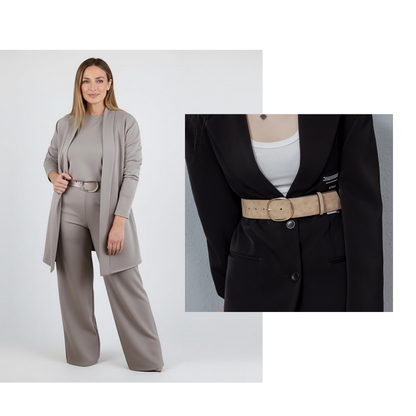 🥳2026 HOT SALE🥳💞50K+ SOLD!🍂💞 Embrace Autumn in Cozy, Polished Style. Elegant Cardigan, Top & Pants Set. 🍁👚