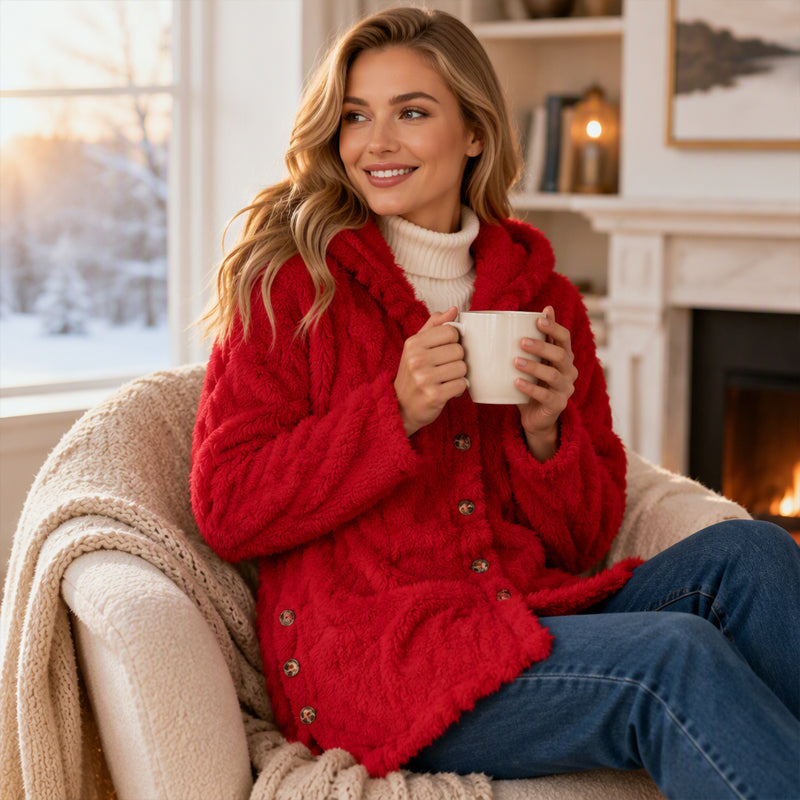 ⏳Limited-time offer: 50% off⏰Diamond-patterned women's warm hooded outerwear🎁