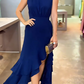 Elegantes ärmelloses Rüschenkleid mit Rundhalsausschnitt