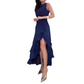 Elegantes ärmelloses Rüschenkleid mit Rundhalsausschnitt