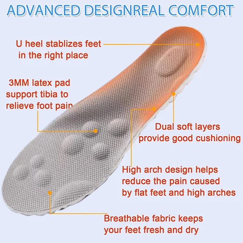 🔥4D Shoe Cloud Insoles for Men Women, Soft Memory Foam Orthotic Shoe Inserts Sports Insoles