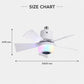 🔥💡 LAST DAY – 50% OFF!Smart Ceiling Fan Light – Bluetooth Speaker, 16M RGB Colors, E27 fit – breeze & beats in one. 🎵🌀✨