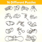🧠Metal Puzzle Ring Eight-Piece Blue Version Brain Teasers，Developing the human brain