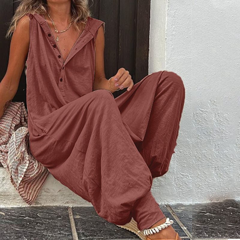 👗 2026 Sale — Over 72,000 Sold!🔥 Women's Relaxed Hooded Sleeveless Jumpsuit – Lightweight & Breathable ☀️
