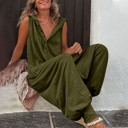 👗 2026 Sale — Over 72,000 Sold!🔥 Women's Relaxed Hooded Sleeveless Jumpsuit – Lightweight & Breathable ☀️