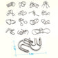 🧠Metal Puzzle Ring Eight-Piece Blue Version Brain Teasers，Developing the human brain