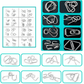 🧠Metal Puzzle Ring Eight-Piece Blue Version Brain Teasers，Developing the human brain