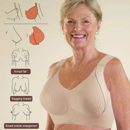 🎁Kaufen Sie 1 und erhalten Sie 3 Packungen💕Gerippter Push-up-BH für Frauen, verstellbar, kabellos💃