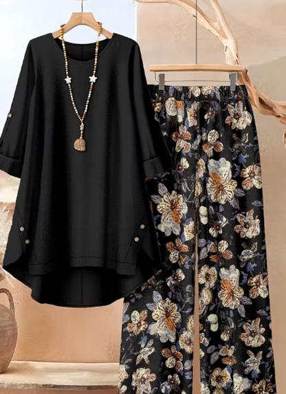 🌈2026 Summer Hot Sale 50% OFF!✨Women's Cotton Linen Half Sleeve Top ＆ Pants Set