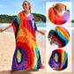 Langes Strandkleid mit Print