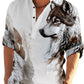 Herrenmode-Hemd mit 4D-Animal-Print