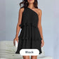 👗Damen One Shoulder Ruffle Tiered Layered Flowy A Line Kleid