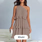 👗Damen One Shoulder Ruffle Tiered Layered Flowy A Line Kleid