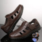 Herren-Sommersandalen aus echtem Leder, atmungsaktiv