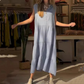 👗48% Rabatt🌸Ärmelloses, gestuftes langes Damenkleid mit V-Ausschnitt und Knöpfen
